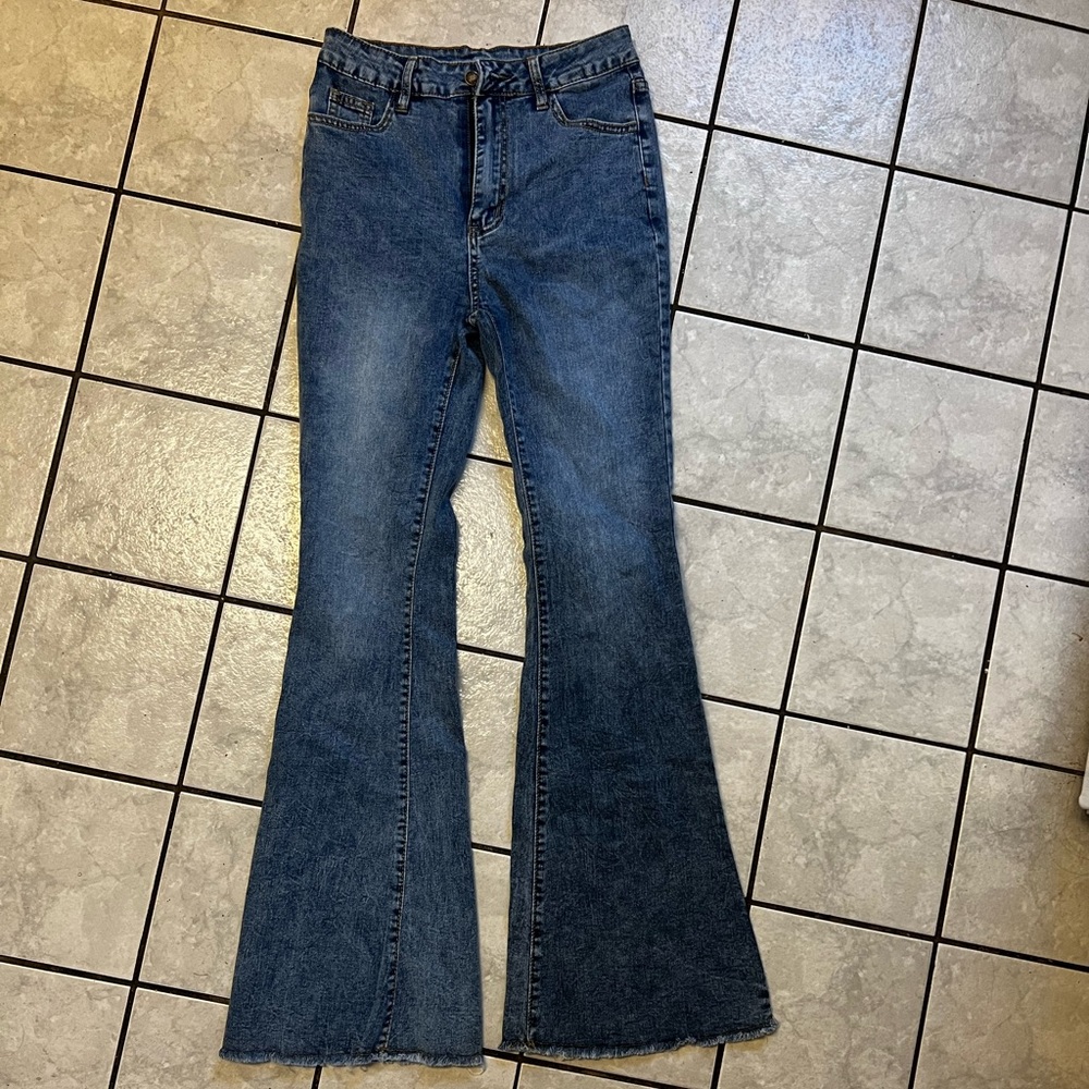 SHEIN high waisted flare jeans